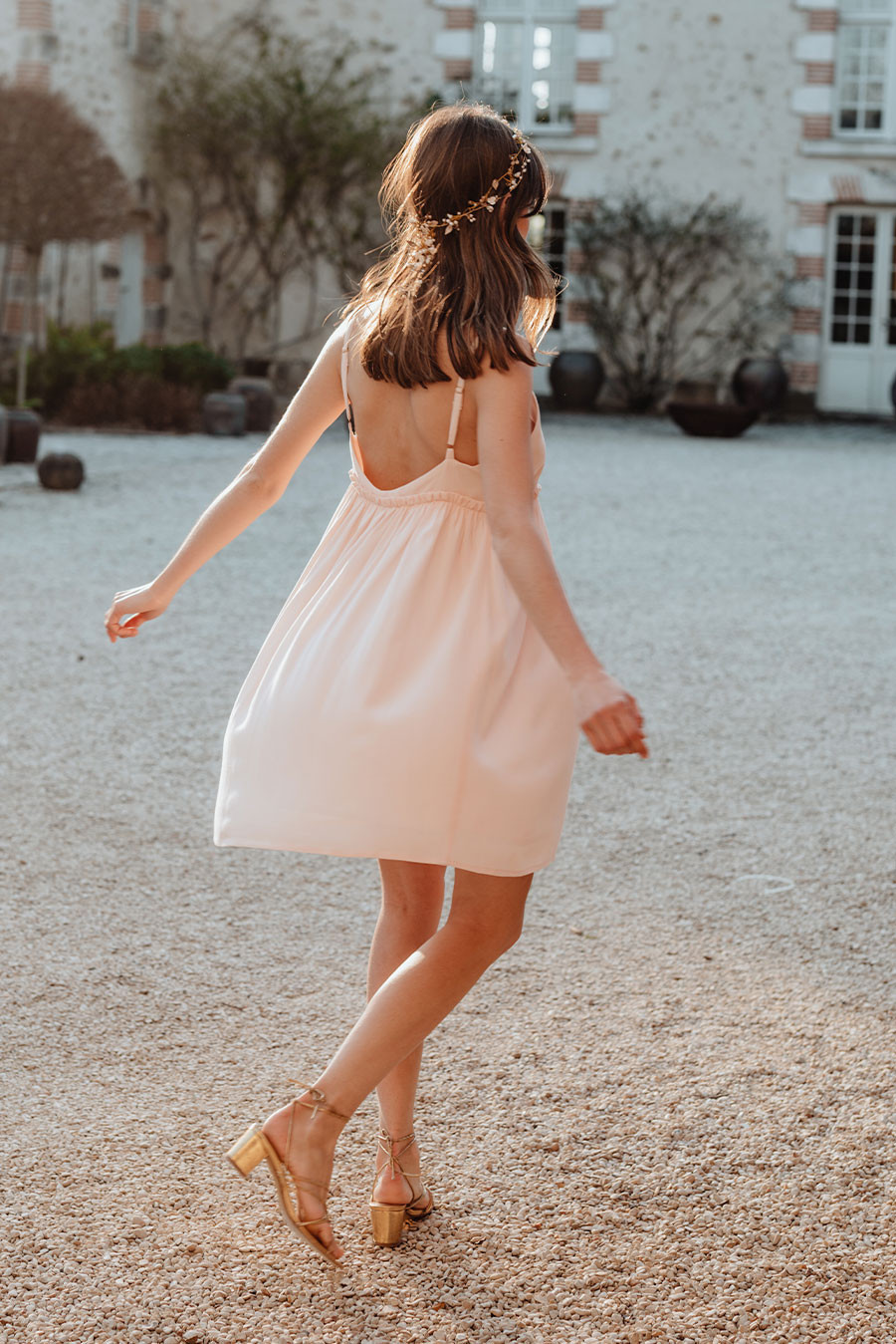 Robe léoline rose