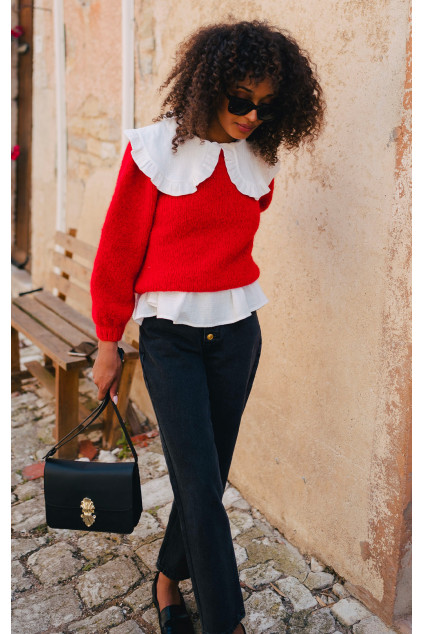 PULL AURE ROUGE