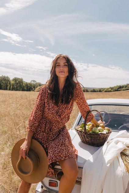 ROBE ROSALIE LIBERTY MANDARINE
