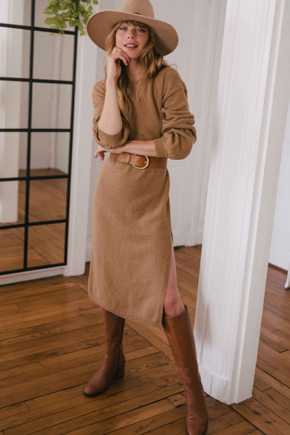 ROBE AMÉLIE CAMEL