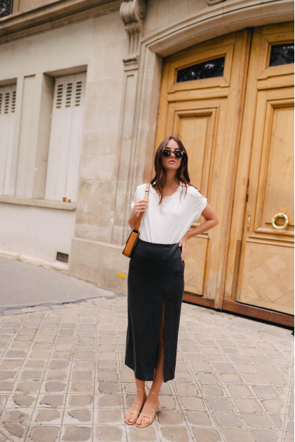 JUPE LÉANA GRIS CHINÉ
