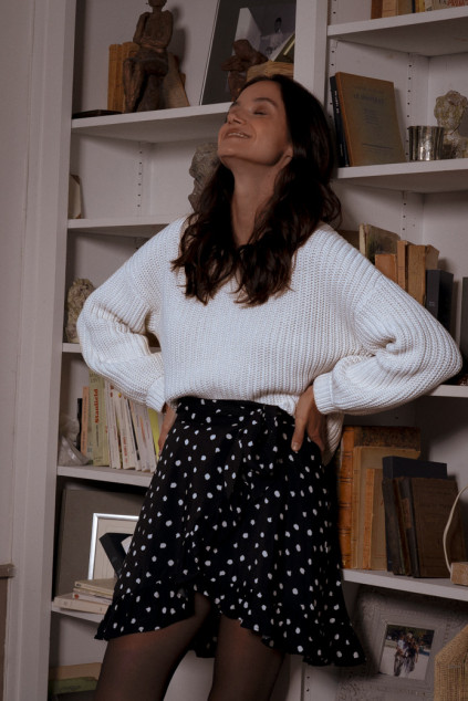 JUPE CORALIE DOTY NOIR