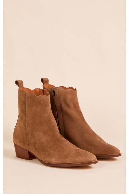 BOTTINES ZÉLIE DAIM CAMEL