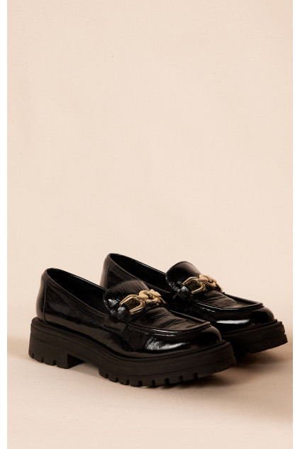MOCASSINS CONNOR VERNIS NOIR