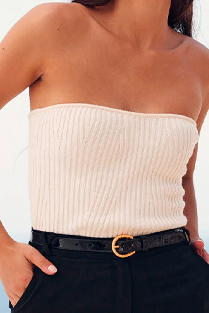 Bustier marguerite ecru
