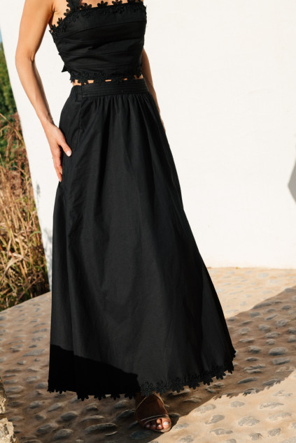 JUPE JOLY POPELINE NOIR