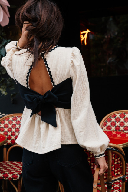 BLOUSE BABEL CASANNELA BEIGE