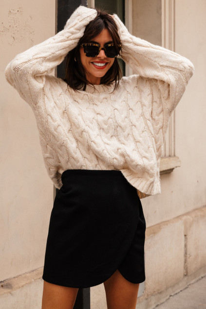 PULL MONDRIAN ECRU