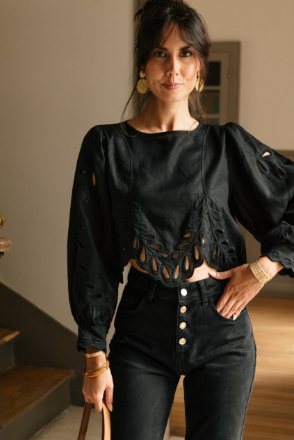 BLOUSE BACARA NOIR