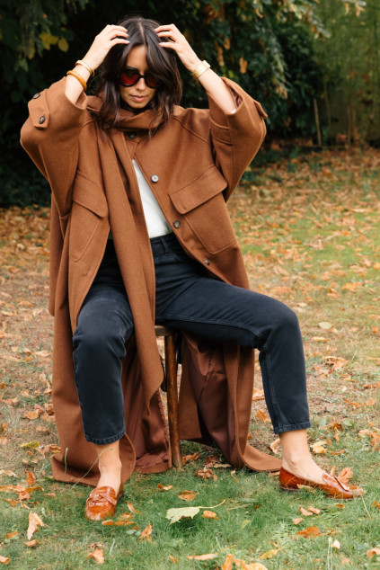 MANTEAU MURPHY WHITE CAMEL