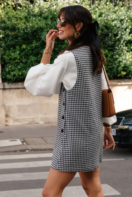 ROBE ROMEE VICHY NOIR