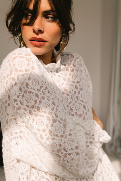 BLOUSE BRISTIANE ROSACE BLANC