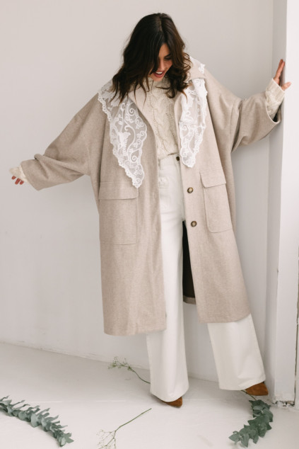 MANTEAU MARCELIN RESCA ECRU