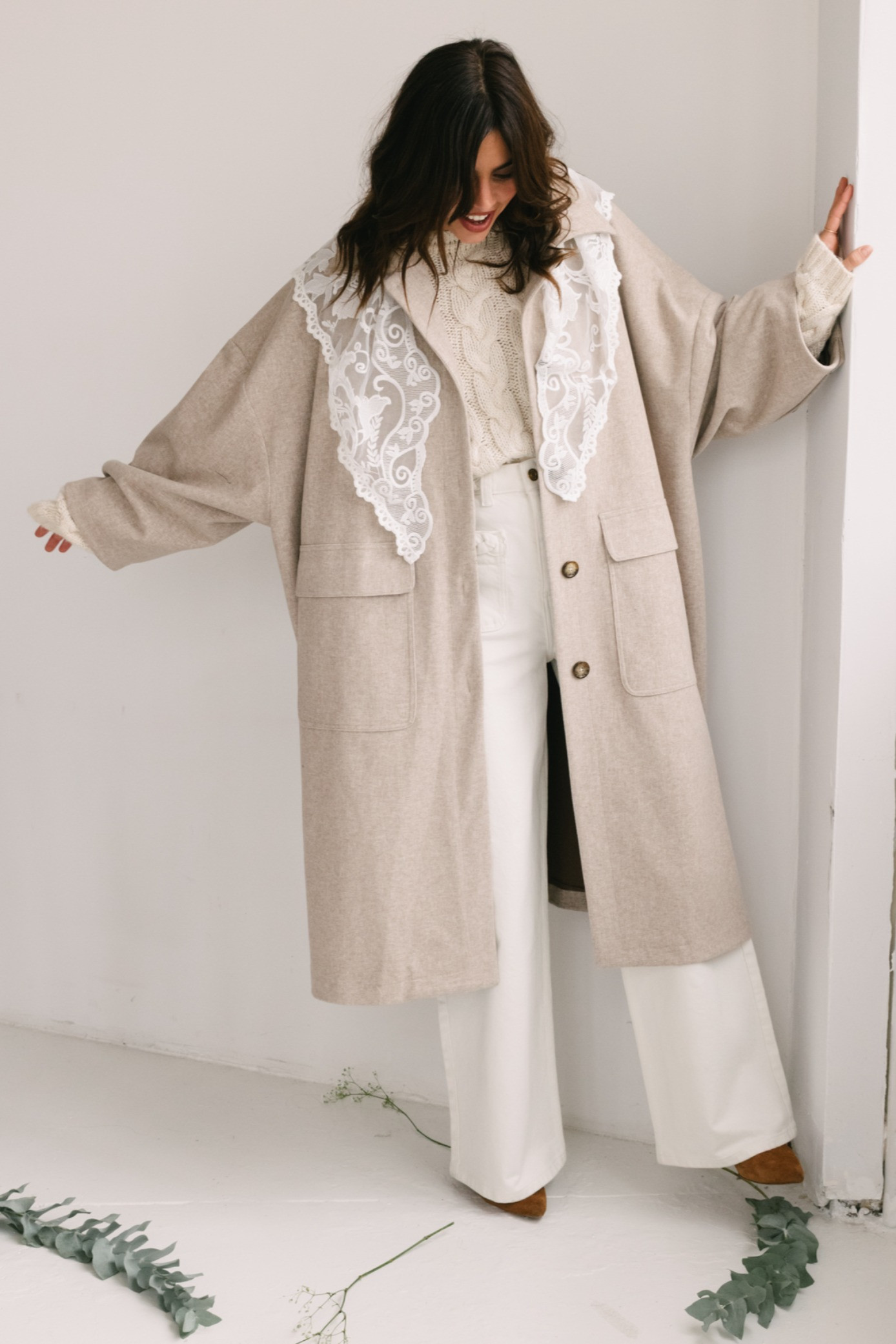 Manteau marcelin resca ecru