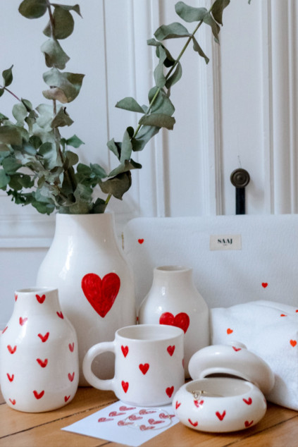 VASE GASPARD COEUR ROUGE
