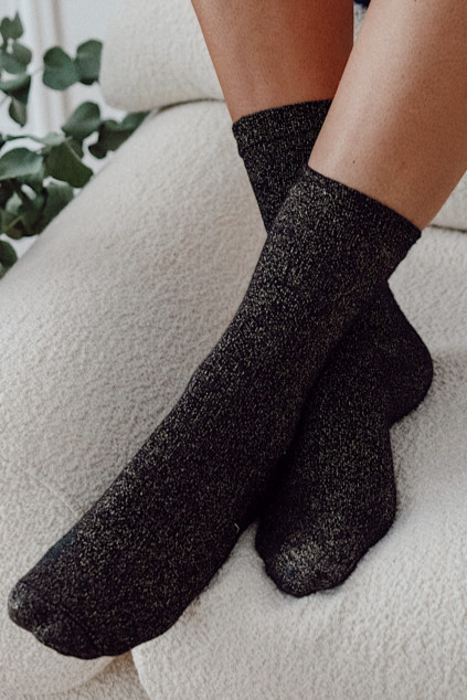 CHAUSSETTE BRILLO COTON ARGENT