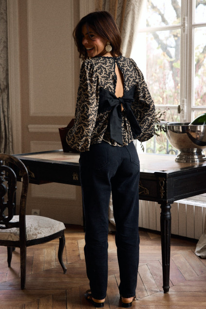 BLOUSE BABEL SAPIN NOIR