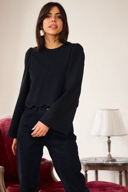 BLOUSE BOXELLA MANOLAMA NOIR