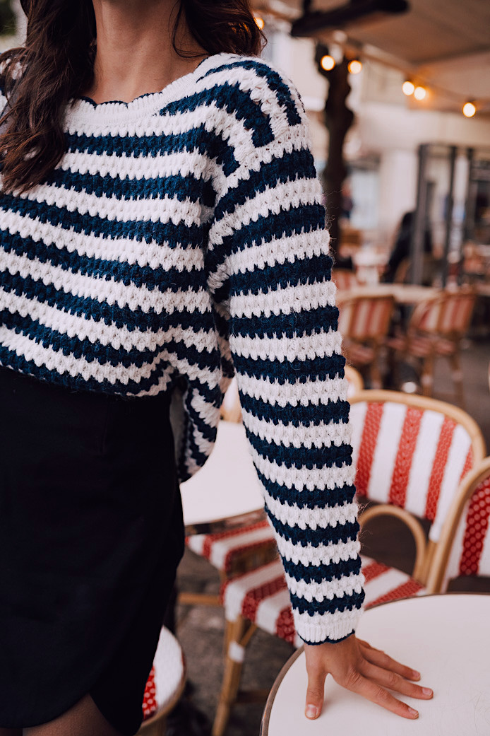 Pull degas marine ecru