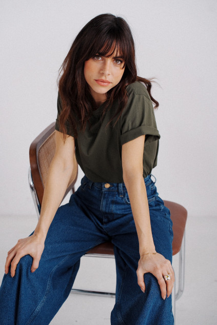 T-SHIRT LOGAN COTON KAKI