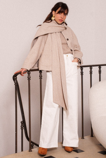 MANTEAU MIREILLE RESCA ECRU