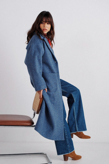 MANTEAU JEREMY BARBOTINE BLEU