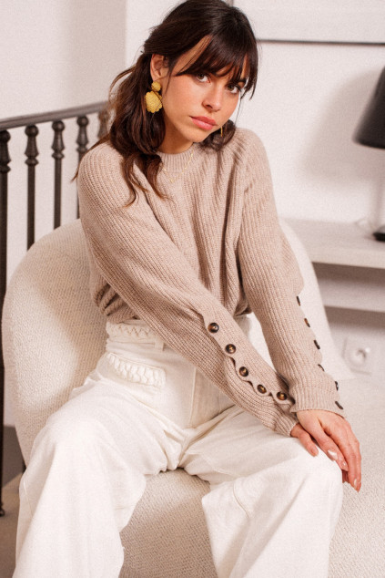 PULL LILI MAILLE BEIGE