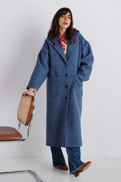 MANTEAU JEREMY BARBOTINE BLEU