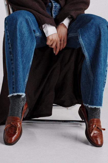 MOCASSINS CONRAD CROCO CAMEL