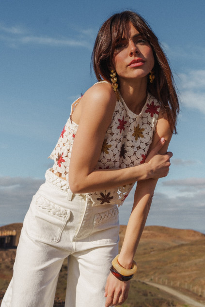 TOP TONIO GUIPURE ECRU