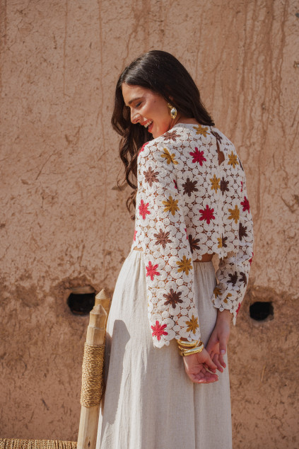 BLOUSE BRENDA GUIPURE ECRU