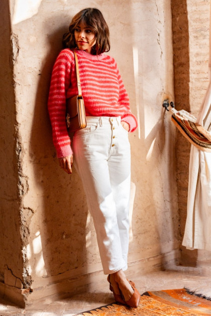 PULL LUISA MARINIÈRE ROSE...