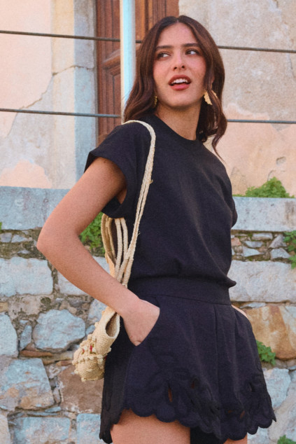 T-SHIRT TILIANE JERSEY NOIR