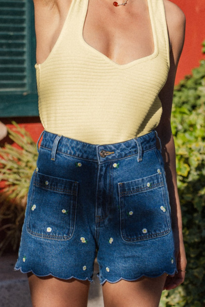 SHORT SADIE DENIM MARGUERITES
