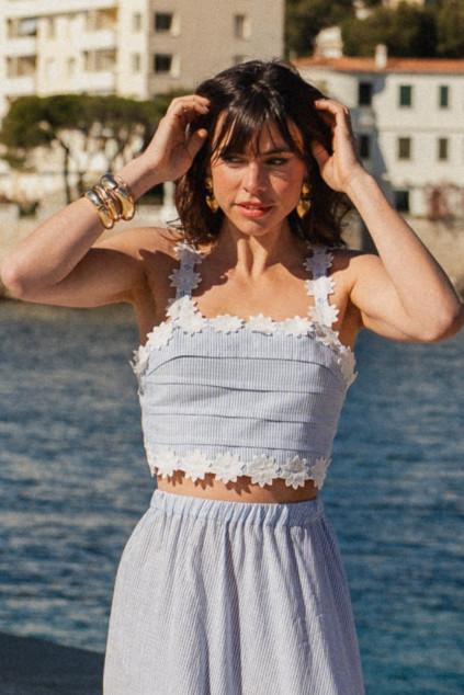 TOP BALSA FAUX-UNI AZUR