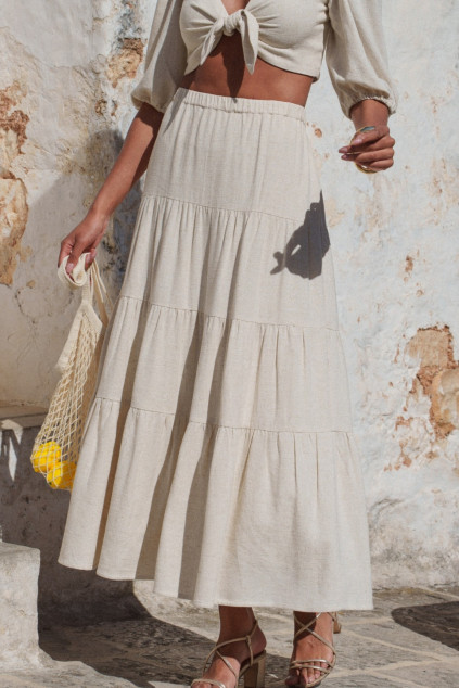 JUPE JASMINA LINO BEIGE