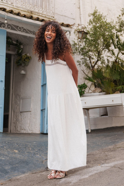 ROBE RAYLA LINO BLANC