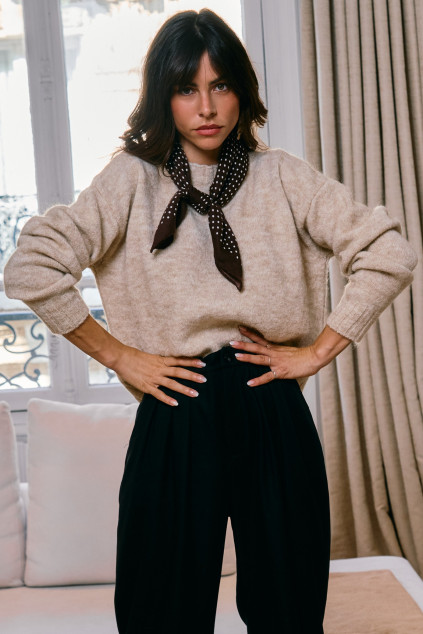 PULL LYNE MAILLE BEIGE