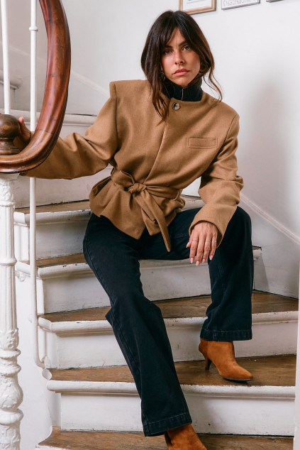 VESTE MAX LAINE CAMEL