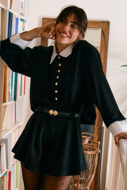BLOUSE BODRIGUE TWILL NOIR