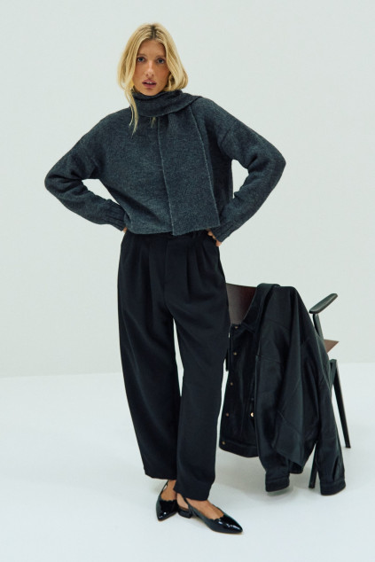 PULL LALA MAILLE GRIS
