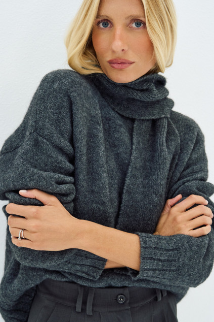 PULL LALA MAILLE GRIS